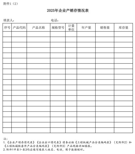 关于做好工程机械行业二〇二五年度统计报表的通知(图5)