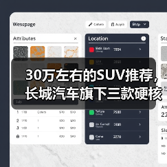 30万左右的SUV推荐,长城汽车旗下三款硬核之选,谁是你的菜?(图4) 30万左右的SUV推荐,长城汽车旗下三款硬核之选,谁是你的菜?(图4)