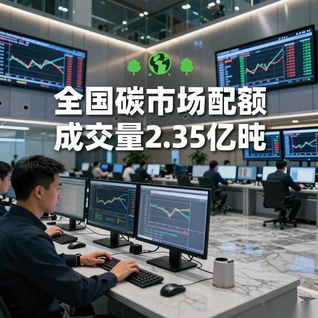 2025年全国碳市场配额成交量2.35亿吨，同比增长约24%